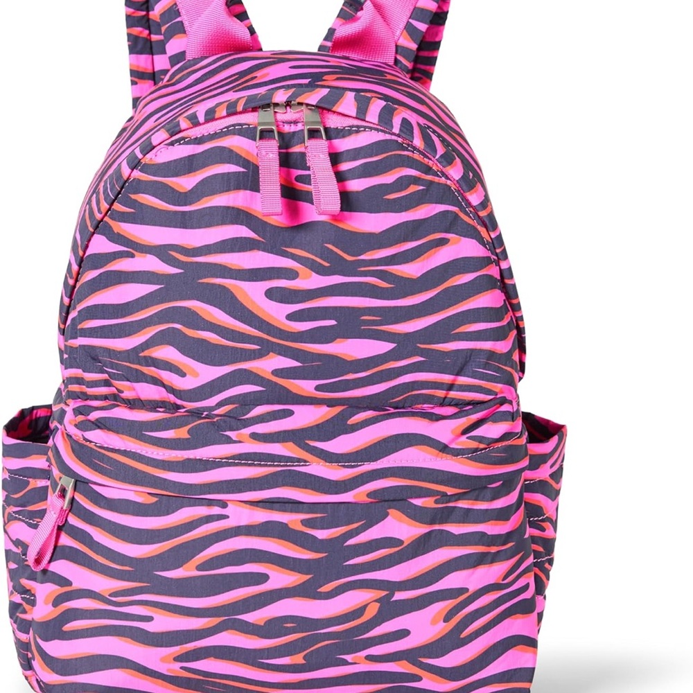 Amazon Essentials Kids Backpack with Bright Pink Zebra Print